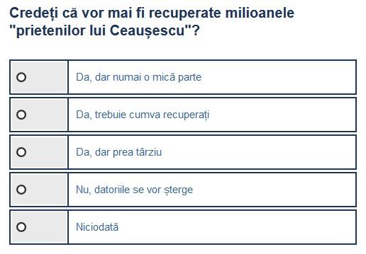 Sondaj creantele Romaniei, Foto: Hotnews