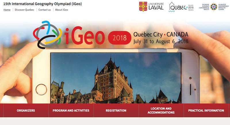 Olimpiada internationala de geografie 2018, Foto: igeo2018.ulaval.ca