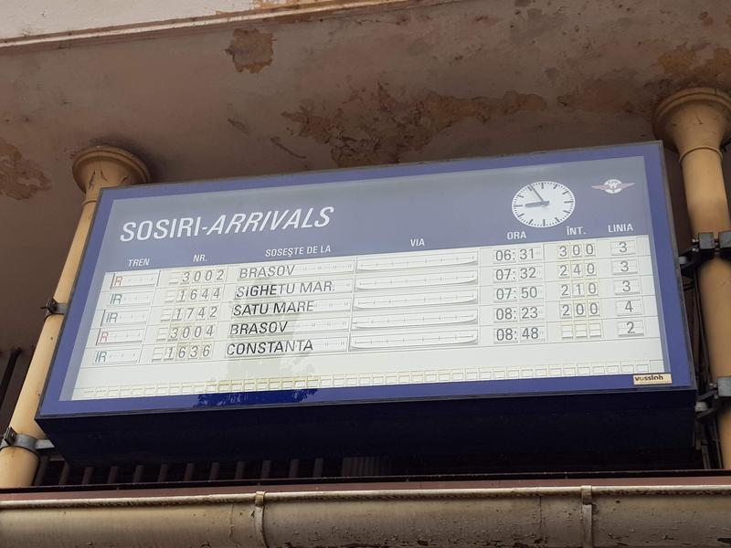 Tabela de Sosiri a garii de Vest din Ploiesti pe 11 septembrie inainte de ora 9, Foto: Hotnews