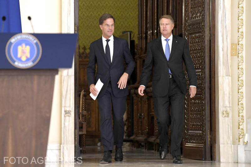 Mark Rutte si Klaus Iohannis, Foto: Agerpres