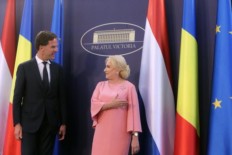 Mark Rutte si Viorica Dancila, Foto: gov.ro