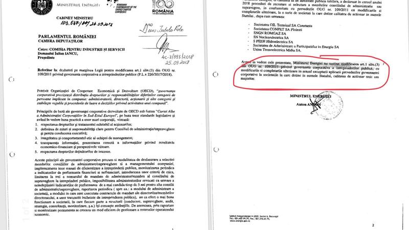 Raspuns Ministerul Energiei, Foto: Cristina Pruna