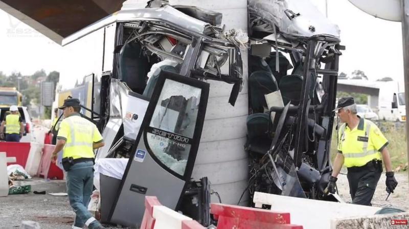 Accident rutier in Spania, Foto: Captura YouTube