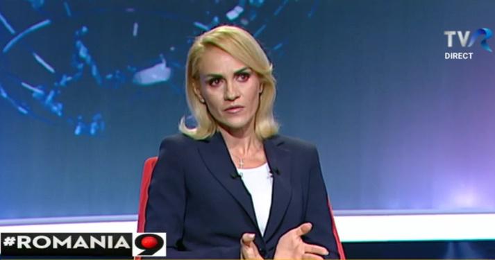 Gabriela Firea la TVR, Foto: Captura TVR1