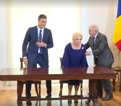 Viorica Dancila in Spania, Foto: Captura video