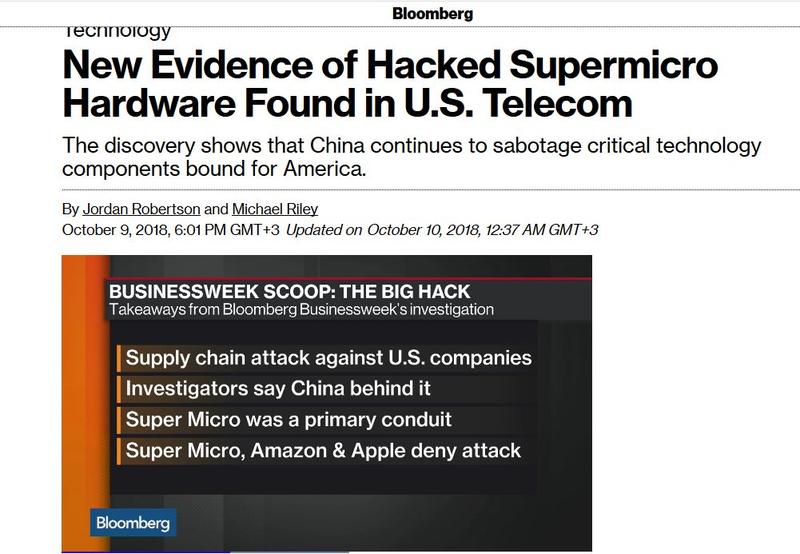Bloomberg publica un nou articol despre spionajul cibernetic chinez, Foto: Captura Bloomberg