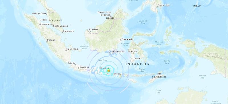 Cutremur in Indonezia, Foto: earthquake.usgs.gov
