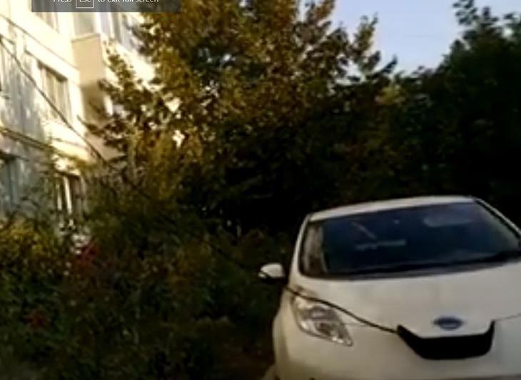 Nisan Leaf din Chisinau, Foto: Captura Facebook