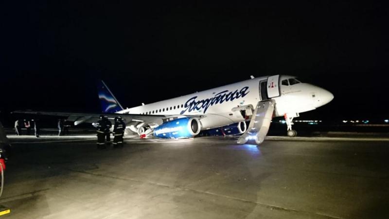 Suhoi Superjet 100 prabusit pe pista, Foto: Moscow Times