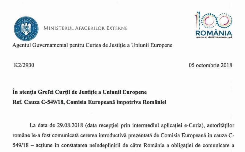 Adresa catre CJUE, Foto: Hotnews