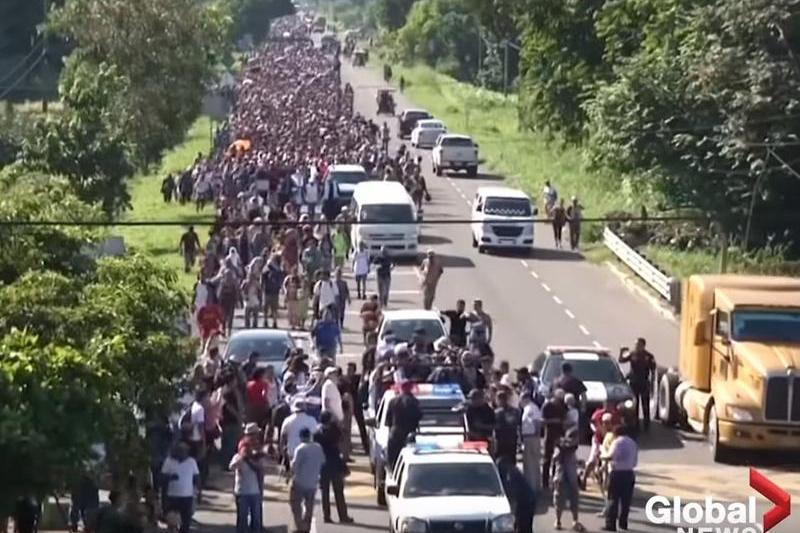 Caravana cu migranti, Foto: Captura YouTube