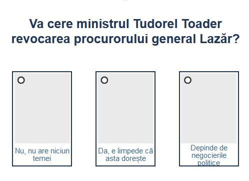 Sondaj Tudorel Toader Augustin Lazar, Foto: Hotnews