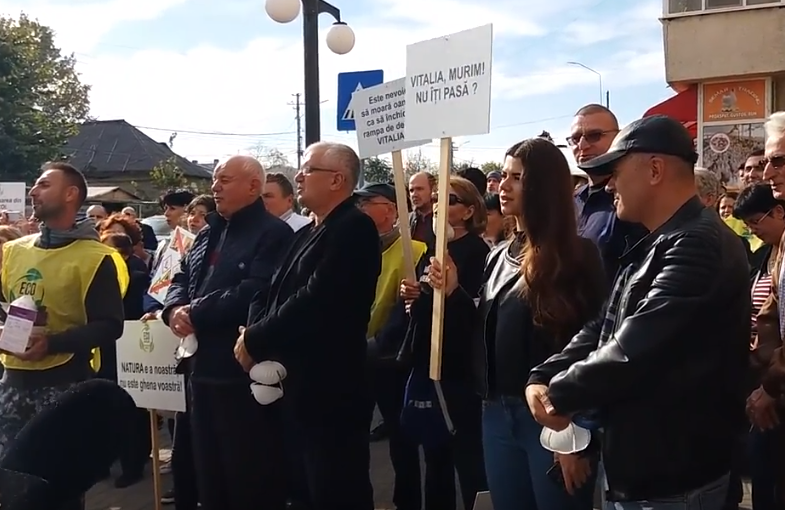protest la Baicoi, Foto: Captura video