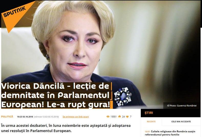 Articol Sputnik, Foto: Captura Sputnik.md