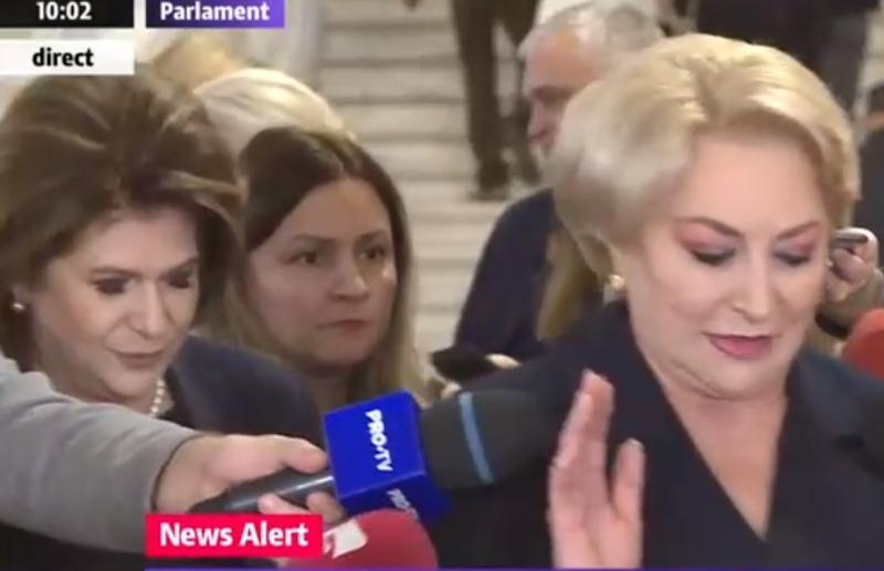 Reactia Vioricai Dancila, Foto: Captura Digi 24