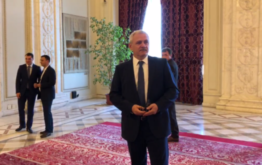 Liviu Dragnea, iritat de reporteri, Foto: Captura video