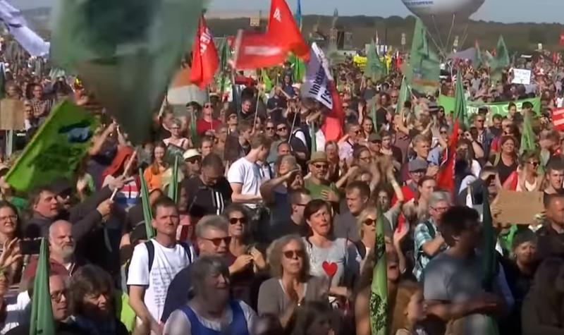 Protest la Hambacher, Foto: Captură Youtube