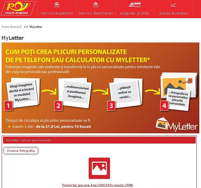 MyLetter, Foto: Posta Romana