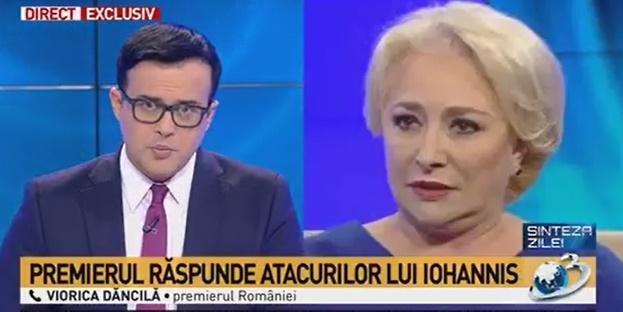 Dancila, prin telefon la emisiunea lui Gadea, Foto: Captura Antena 3