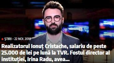 Libertatea despre salariul lui Ionut Cristache, Foto: Captura Libertatea.ro