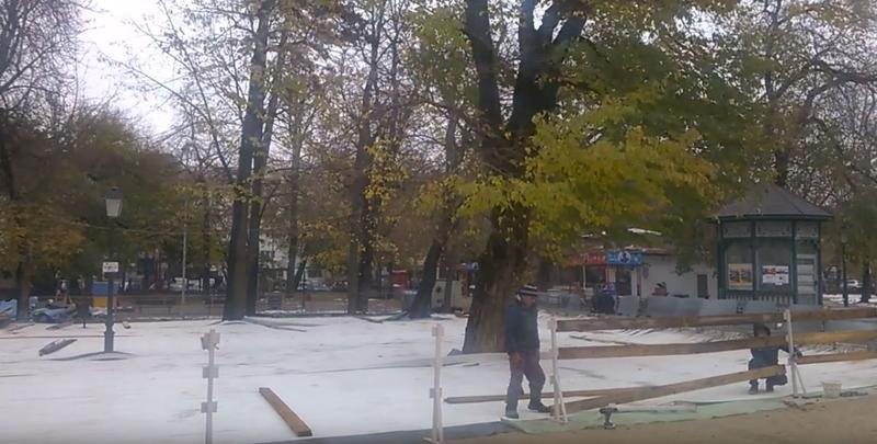 Patinoar amenajat in parc in Focsani, Foto: Captura YouTube