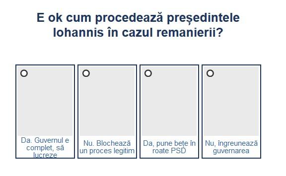 Sondaj Iohannis schimbare ministri, Foto: Hotnews