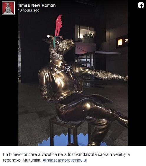 Capra TNR, reparata, Foto: Captura Facebook