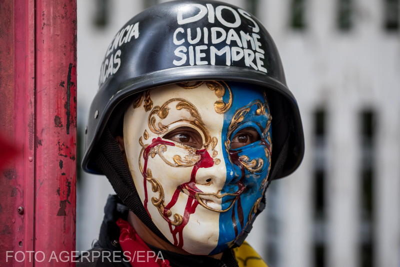 Imagine de la un protest din Venezuela, Foto: Agerpres/EPA