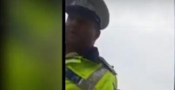 Politist din Targu Jiu, Foto: Captura YouTube