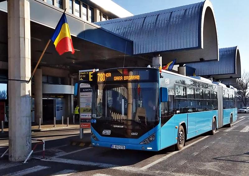 Autobuz articulat la Aeroportul Otopeni, Foto: Hotnews
