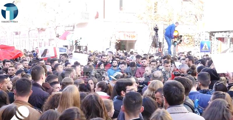 Proteste in Tirana, Foto: Captura YouTube