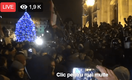 proteste Budapesta, Foto: Captura video