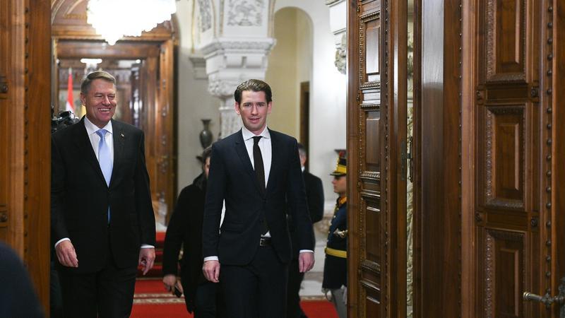 Klaus Iohannis și Sebastian Kurz, Foto: Presedintia Romaniei