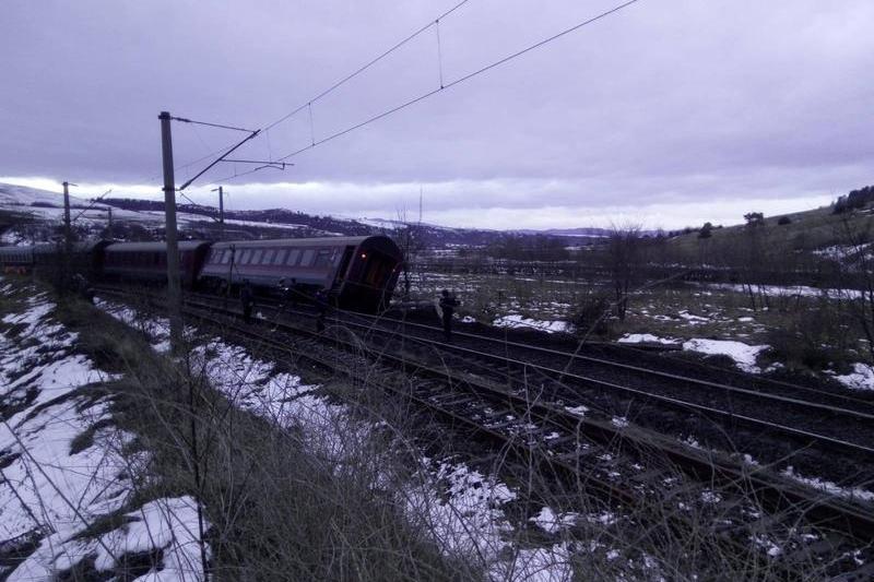 tren deraiat, Foto: Departamentul pentru Situatii de Urgenta