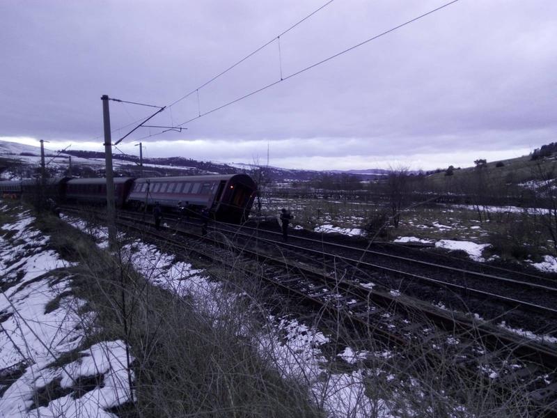 tren deraiat, Foto: Departamentul pentru Situatii de Urgenta