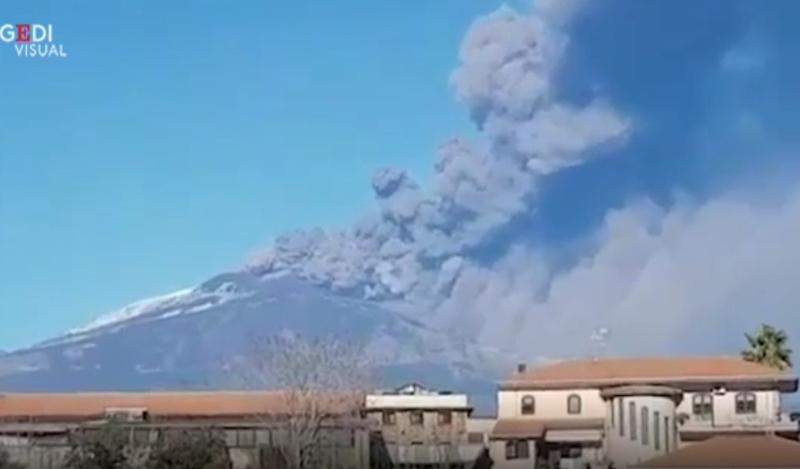 Eruptie etna, Foto: Captura video