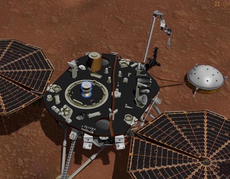 InSight si panourile sale, Foto: NASA