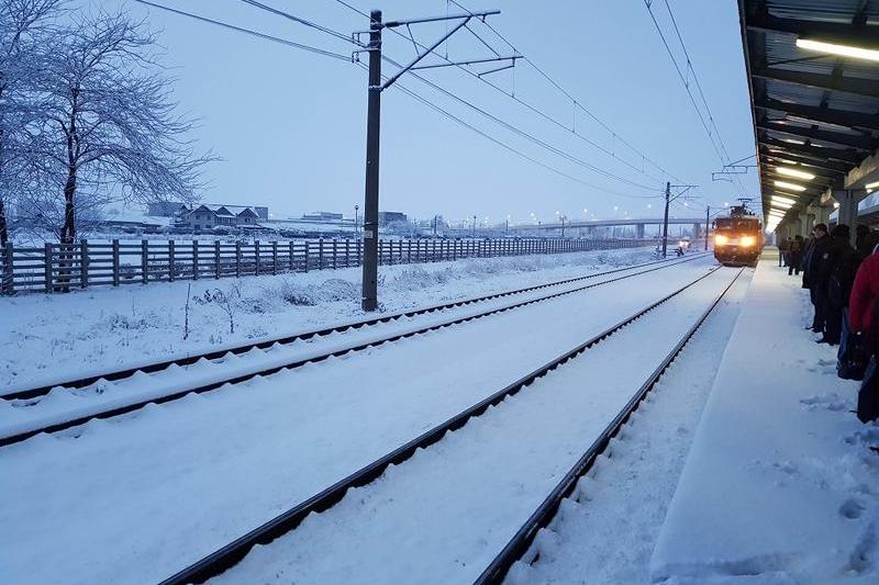 Tren pe timp de iarna, Foto: Hotnews