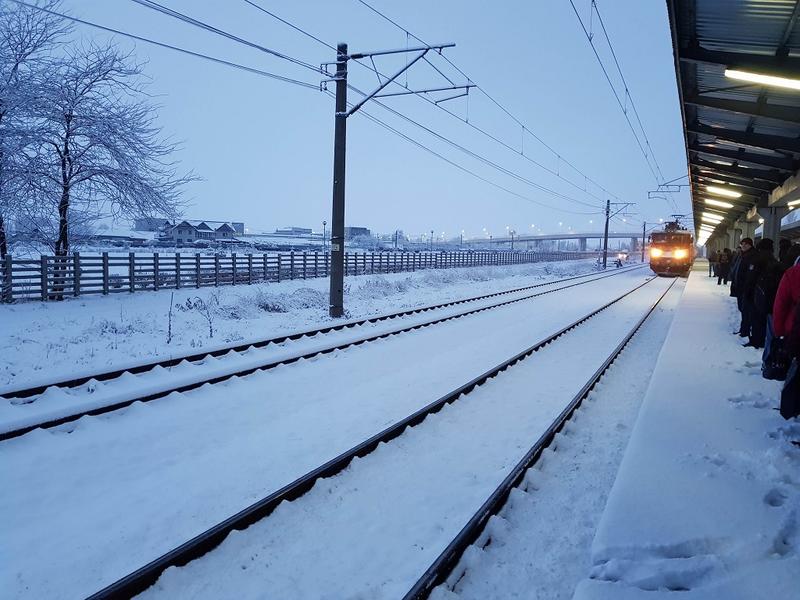 Tren pe timp de iarna, Foto: Hotnews