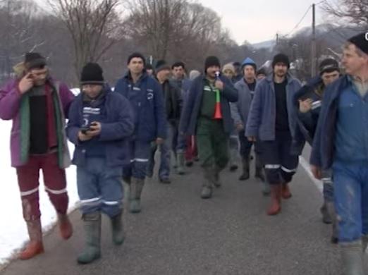 Protest mineri, Foto: Captura TVR Craiova
