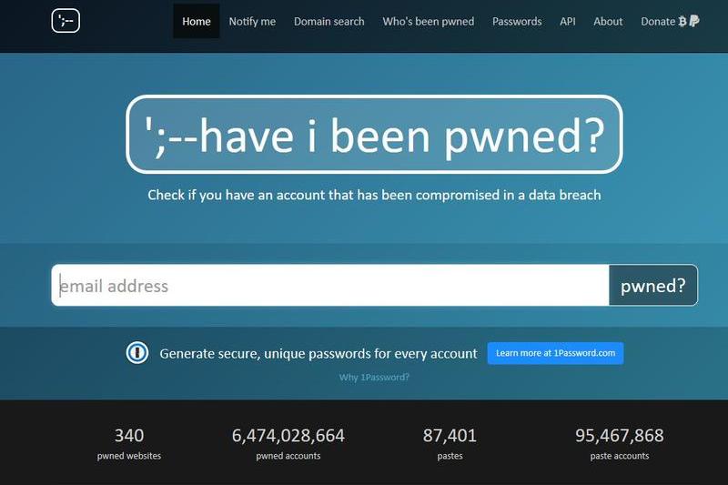 Serviciul Have i been pwned, Foto: -