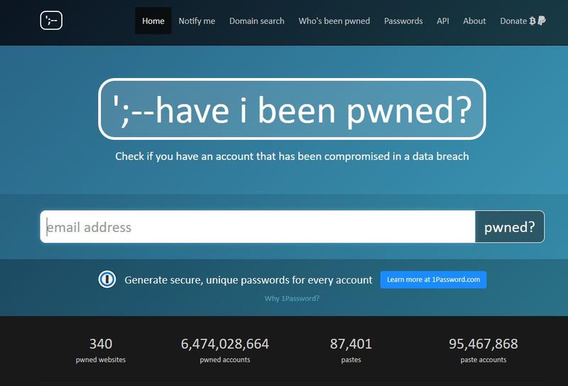 Serviciul Have i been pwned, Foto: -