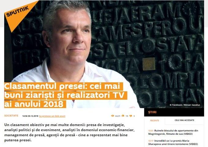 Sputnik si premiantii presei, Foto: Captura Sputnik.md