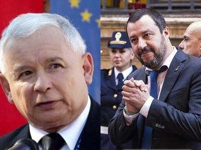 Kaczynski si Salvini, Foto: Colaj foto
