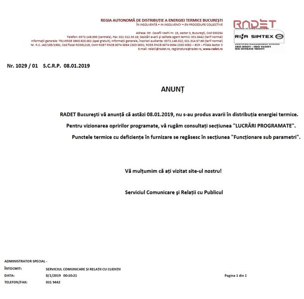 Anunt RADET, Foto: Hotnews