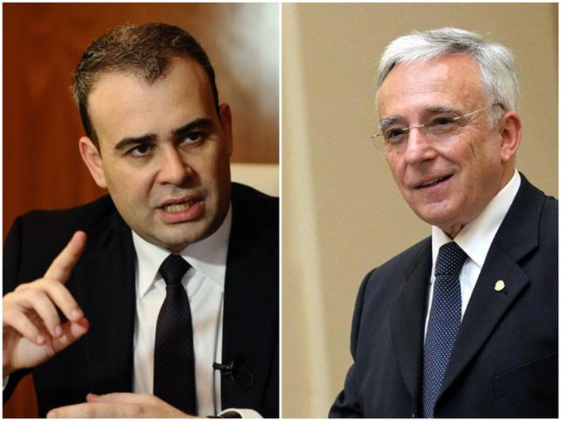 Darius Valcov si Mugur Isarescu, Foto: Colaj foto / Sursa: Agerpres