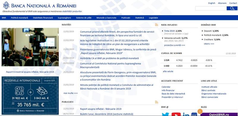 BNR vrea să își schimbe site-ul web, conceput acum 10 ani - HotNews.ro