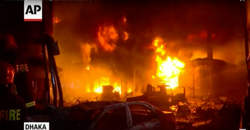Incendiu Dhaka, Foto: Captura YouTube