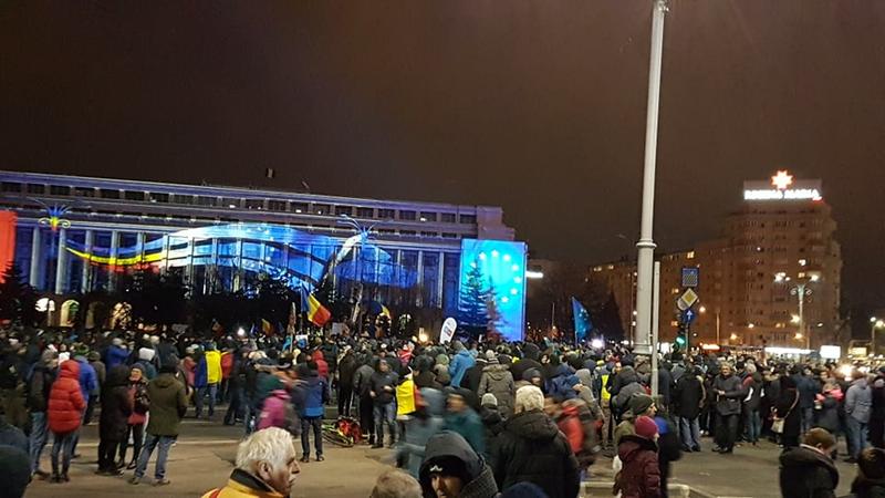 Protest Piata Victoriei, Foto: Hotnews