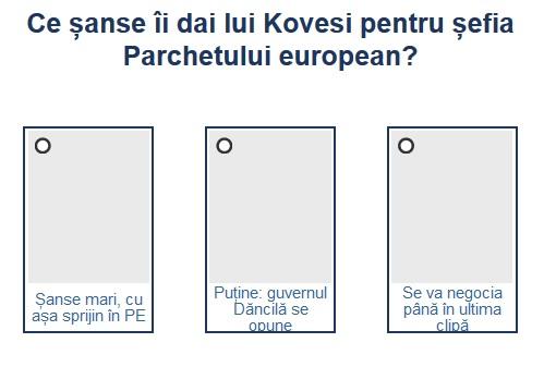 Sondaj Kovesi - Parchetul european, Foto: Hotnews